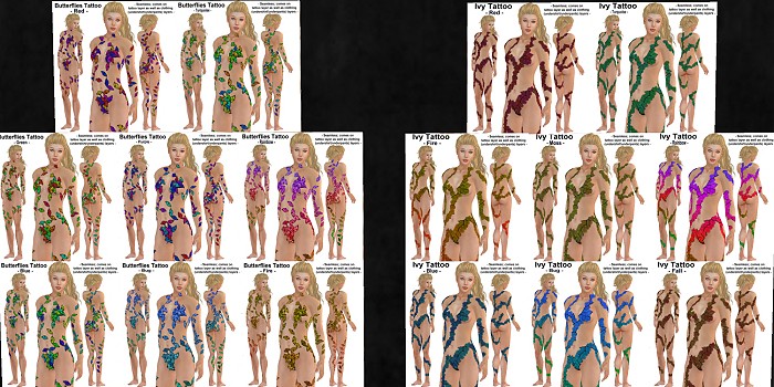 or ivy body tattoos: L$600 ivy tattoos. or ivy body tattoos: L$600